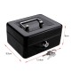 Metal Cash Box with Money Tray Lock & Key For Cashier Drawer Money Safe Security Box Tool Box