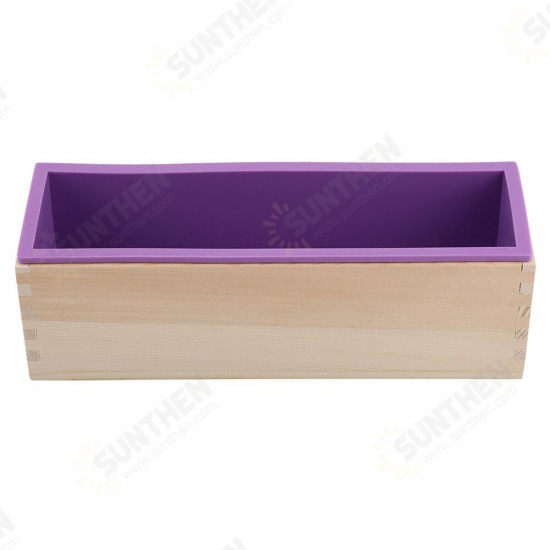 New Wood Loaf Soap Mould with Silicone Mold Cake Making Wooden Box Soap