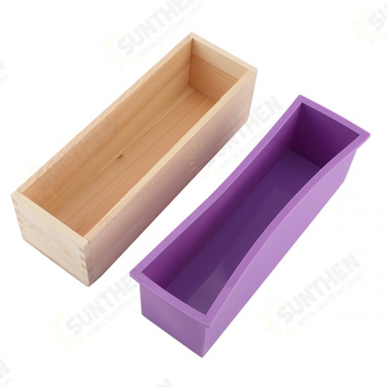 New Wood Loaf Soap Mould with Silicone Mold Cake Making Wooden Box Soap