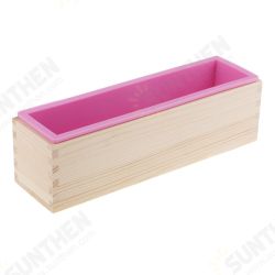 New Wood Loaf Soap Mould with Silicone Mold Cake Making Wooden Box Soap New Wood Loaf Soap Mould with Silicone Mold Cake Making Wooden Box Soap