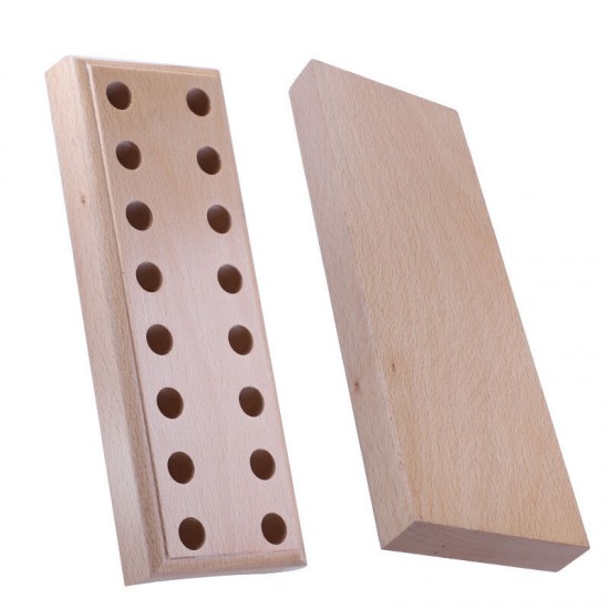 Pliers Pine Base With Eight Rows Of Holes Clock Repair Tools Diy Storage Wooden Base Tool Desktop Display Stand