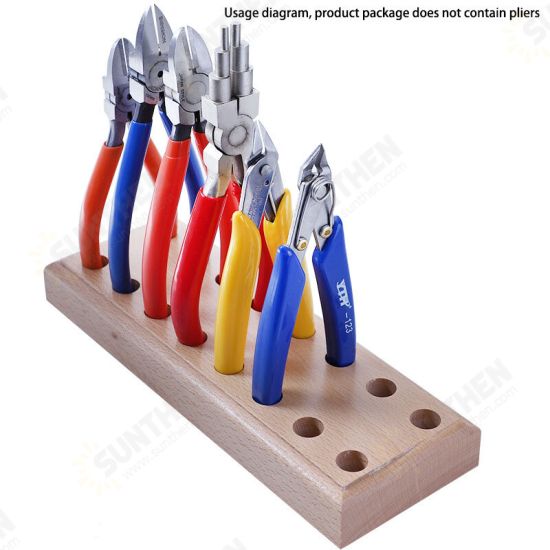 Pliers Pine Base With Eight Rows Of Holes Clock Repair Tools Diy Storage Wooden Base Tool Desktop Display Stand Pliers Pine Base With Eight Rows Of Holes Clock Repair Tools Diy Storage Wooden Base Tool Desktop Display Stand