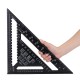 AR01 43X30X30cm Imperial Aluminum Alloy Triangle Ruler Black Triangular Ruler