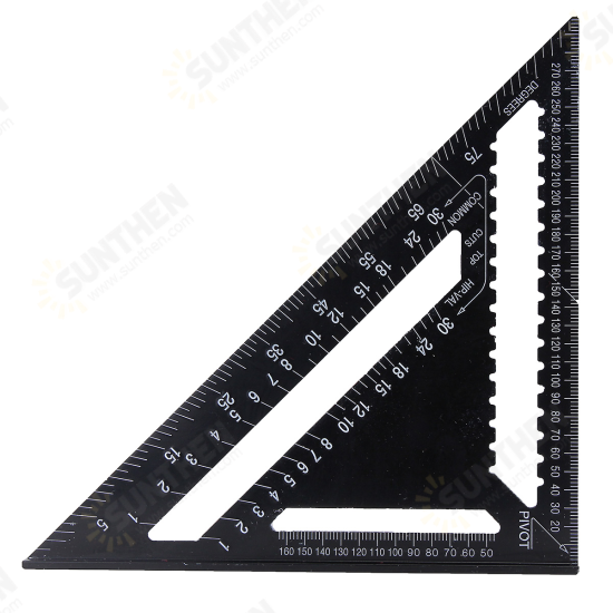 AR01 43X30X30cm Imperial Aluminum Alloy Triangle Ruler Black Triangular Ruler