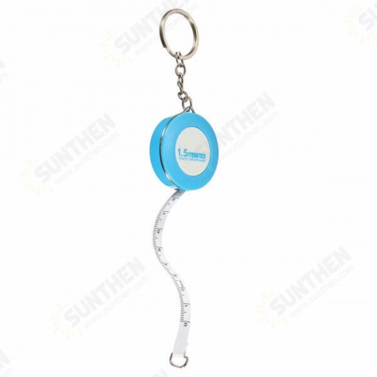 150CM Soft Rubber Tape Measures Sewing Tailor Body Measuring Tool With Key Ring