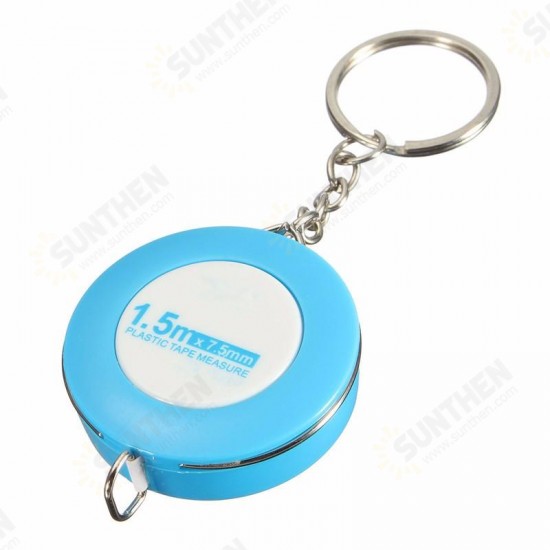 150CM Soft Rubber Tape Measures Sewing Tailor Body Measuring Tool With Key Ring