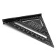 AR01 260x185x185mm Metric/Imperial Aluminum Alloy Black Triangle Ruler