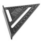 AR01 260x185x185mm Metric/Imperial Aluminum Alloy Black Triangle Ruler