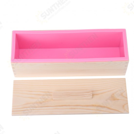 Silicone Soap Mold Tray Handmade DIY Making Crafts Toast Baking Rectangle Tools