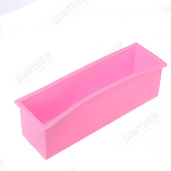 Silicone Soap Mold Tray Handmade DIY Making Crafts Toast Baking Rectangle Tools