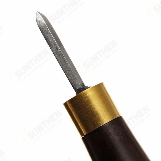 Leather Craft Tool Diamond Stitching Awl Ebony Blackwood Handle Leather Craft Sewing Awl Kit