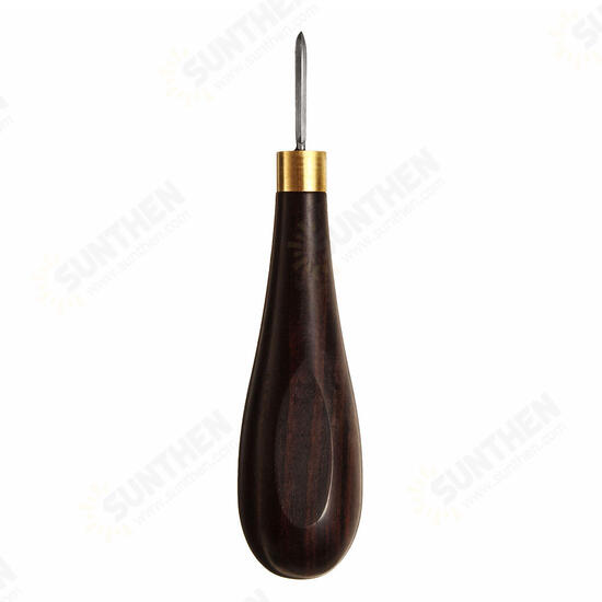 Leather Craft Tool Diamond Stitching Awl Ebony Blackwood Handle Leather Craft Sewing Awl Kit