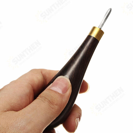 Leather Craft Tool Diamond Stitching Awl Ebony Blackwood Handle Leather Craft Sewing Awl Kit