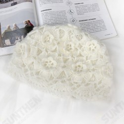 Women Hand-crocheted Beanie Hat Retro Literary Casual Turban Hat Women Hand-crocheted Beanie Hat Retro Literary Casual Turban Hat