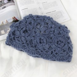 Women Hand-crocheted Beanie Hat Retro Literary Casual Turban Hat Women Hand-crocheted Beanie Hat Retro Literary Casual Turban Hat