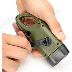 2 PCS Army Green Portable LED Flashlight Hand Crank Dynamo Torch Professional Solar Power Tent Light Lantern for Outdoor Camping Mountaineering 2 PCS Army Green Portable LED Flashlight Hand Crank Dynamo Torch Professional Solar Power Tent Light Lantern for Outdoor Camping Mountaineering