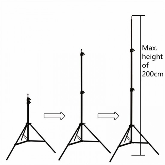 200cm 78in Adjustable Tripod Stand For VR Light Lamp Umbrella Stand For f/ Oculus 1/4