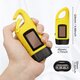 2Pcs Yellow Hand Crank Flashlight Solar Powered Emergency Torch Rechargeable Dynamo with Quick Snap Clip for Kids Hurricane Storm Backpacking Trip Camping Outdoor Hiking