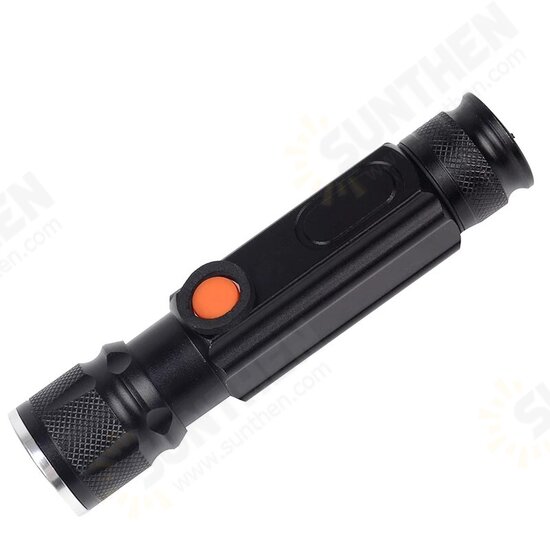 800LM T6+COB Zoomable Multifunction LED Flashlight with Magnet Handy＆18650 Li-Battery USB Rechargeable Work Light Pocket Lamp