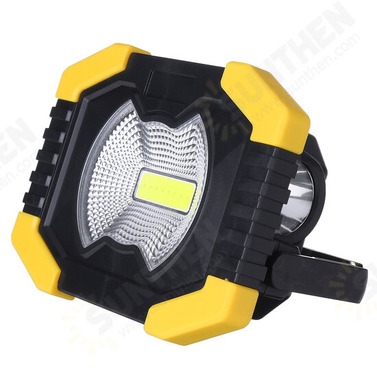 AA/Solar Battery COB 750LM Rechargeable Waterproof LED Portable Spotlight Work Light for Outdoor Camping Fishing