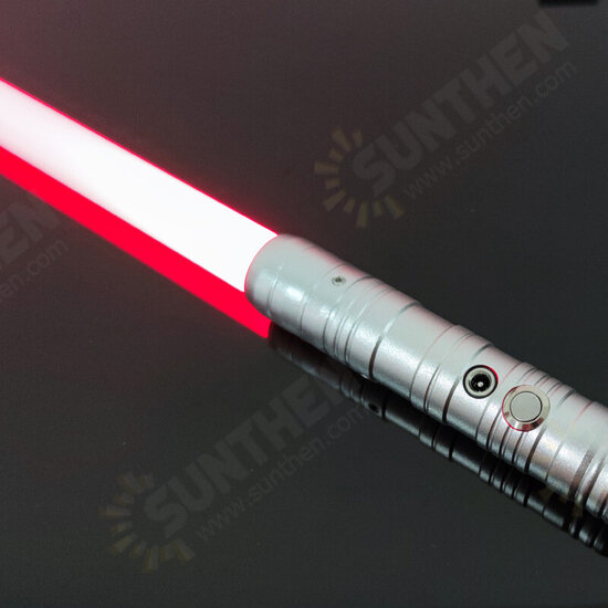 Lightsaber RGB 7 Colors 2-in-1 LED Light USB Rechargeable Metal Handle Dueling Sound Light Saber Cosplay Stage Props