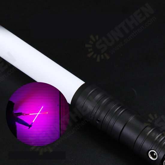 Lightsaber RGB 7 Colors 2-in-1 LED Light USB Rechargeable Metal Handle Dueling Sound Light Saber Cosplay Stage Props