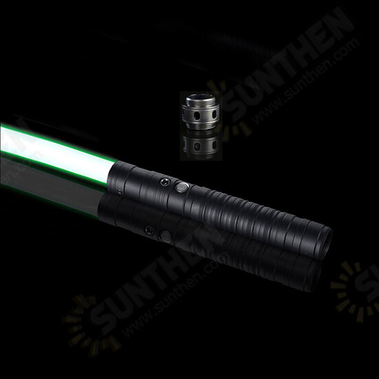 Lightsaber RGB 7 Colors 2-in-1 LED Light USB Rechargeable Metal Handle Dueling Sound Light Saber Cosplay Stage Props