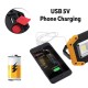 COB Rechargeable Portable Flood Work Spot Light w/ Power Bank Camping Work Light