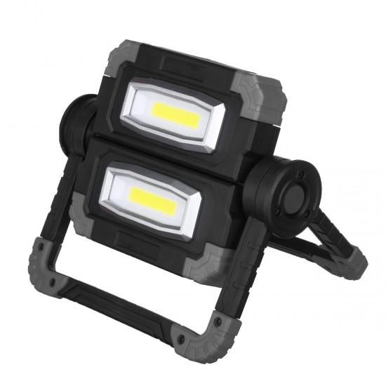 NEW USB Rechargeable Outdoor Portable Work Lamp Searchlight Double Head COB Camping Light Anti-fall Flood Camp Spotlight