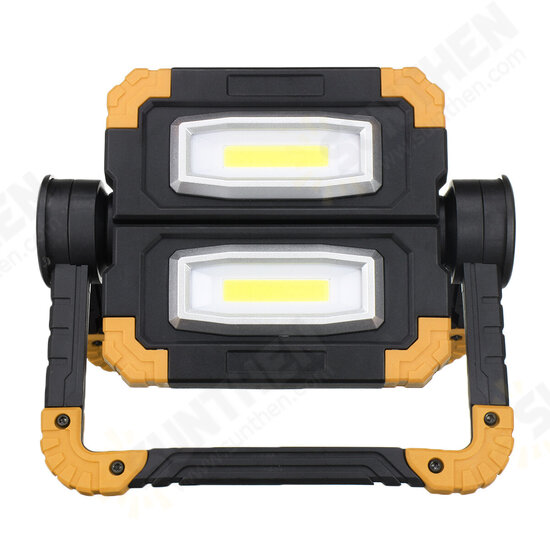 NEW USB Rechargeable Outdoor Portable Work Lamp Searchlight Double Head COB Camping Light Anti-fall Flood Camp Spotlight