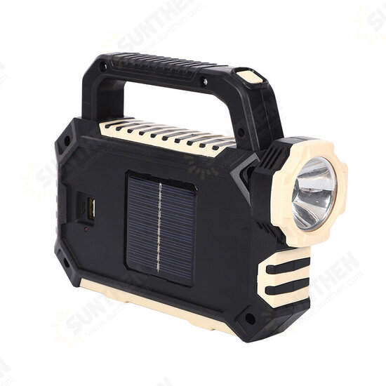 Super Bright Solar LED Camping Flashlight With COB Work Lights USB Rechargeable Handheld Solar Powered Lanterns