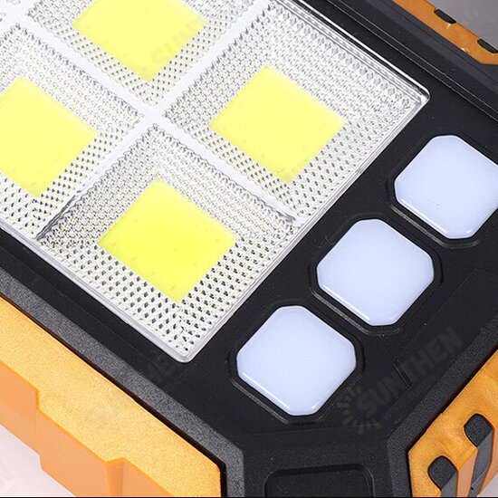 Super Bright Solar LED Camping Flashlight With COB Work Lights USB Rechargeable Handheld Solar Powered Lanterns