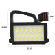 XG-152 P50 COB Solar Work Light 6 Modes Lighting USB Solar Recharging Multifunction Warning Spotlight Waterproof LED Hand Lamp