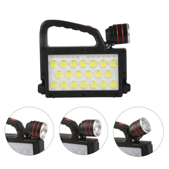 XG-152 P50 COB Solar Work Light 6 Modes Lighting USB Solar Recharging Multifunction Warning Spotlight Waterproof LED Hand Lamp