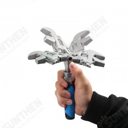 10-inch Retractable Folding Adjustable Wrench Shaking His Head Ratchet Hydropower Sanitary Wrench Air Conditioning Five-in-One 10-inch Retractable Folding Adjustable Wrench Shaking His Head Ratchet Hydropower Sanitary Wrench Air Conditioning Five-in-One