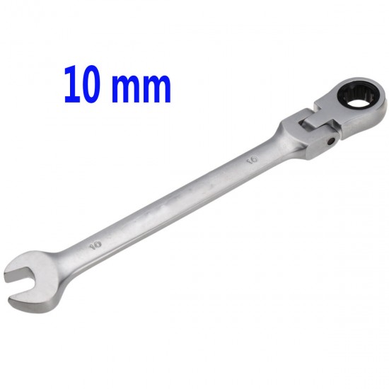 10mm Flexible Head Wrench Ratchet Metric Spanner Open End And Ring Wrenches Tool