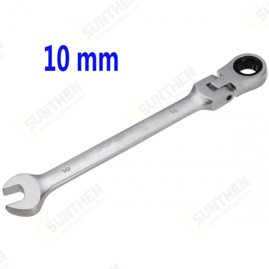 10mm Flexible Head Wrench Ratchet Metric Spanner Open End And Ring Wrenches Tool