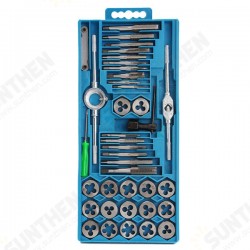 40Pcs Metric Tap Wrench and Die Pro Set M3-M12 Nut Bolt Alloy Metal Hand Tools 40Pcs Metric Tap Wrench and Die Pro Set M3-M12 Nut Bolt Alloy Metal Hand Tools