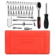 46Pcs Car Motorcycle Repair Tool Deep Socket Ratchet Wrench Screwdriver Head Set Tools