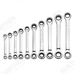 8-19mm Steel Metric Fixed Head Ratchet Spanner Wrench Double End Ring Tool 8-19mm Steel Metric Fixed Head Ratchet Spanner Wrench Double End Ring Tool