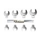 8 Pcs 3/8 to 7/8 Inch Drive Crowfoot Wrench Set SAE Chrome Plated Crow Foot