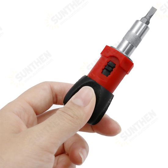 Carbon Steel Key Ratchet Screwdriver Wrench Handle Ratchet Socket Screw Driver 6.35mm