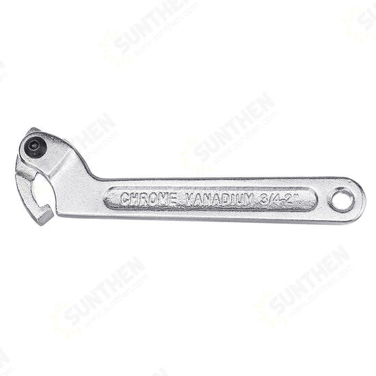 Chrome Vanadium Adjustable Hook Wrench C Spanner Tool 19-51mm 32-76mm 51-120mm