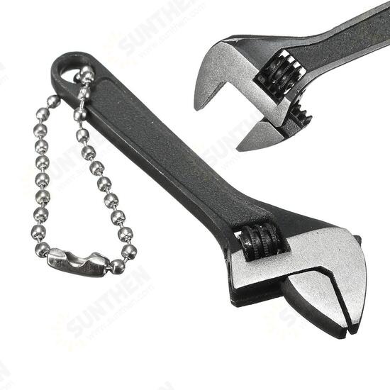 66mm 2.6inch Mini Metal Adjustable Wrench Spanner Hand Tool 0-10mm Jaw Wrench Black