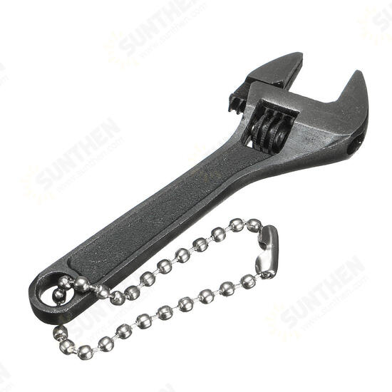 66mm 2.6inch Mini Metal Adjustable Wrench Spanner Hand Tool 0-10mm Jaw Wrench Black