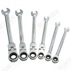 Flexible Pivoting Head Ratchet Combination Spanner Wrench Garage Metric Tool 6mm 7mm 8mm 10mm 11mm 12mm Flexible Pivoting Head Ratchet Combination Spanner Wrench Garage Metric Tool 6mm 7mm 8mm 10mm 11mm 12mm