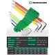 9Pcs Inner Hex Wrench Set Colorful Ball-head Torx-head Hexagonal Combination Screwdriver