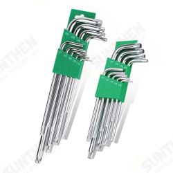 Inner Spline Allen Key with Middle Hole Wrench Set Torx Screwdriver Hand Tool Star Wrench Inner Spline Allen Key with Middle Hole Wrench Set Torx Screwdriver Hand Tool Star Wrench