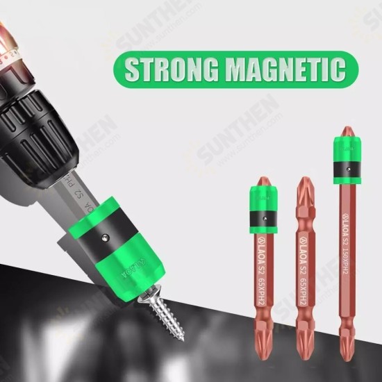 S2 1/4inch Screwdriver Bit With Magnetic Ring 6.35mm Electric Screwdriver bits and Magnetism Ring