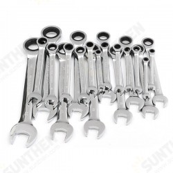 HT01 Chrome Vanadium Steel Metric Ratchet Spanner Wrench Fixed Head 6-32mm HT01 Chrome Vanadium Steel Metric Ratchet Spanner Wrench Fixed Head 6-32mm
